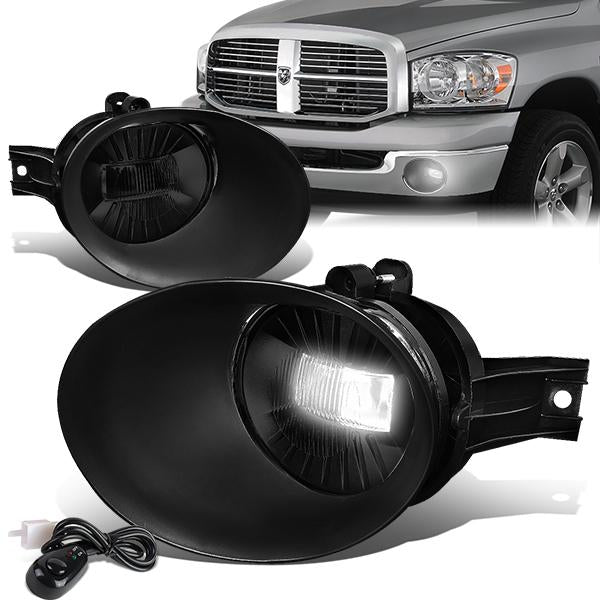 LED Fog Lights w/ Bezels + Switch <br>02-09 Dodge Ram 1500 2500 3500