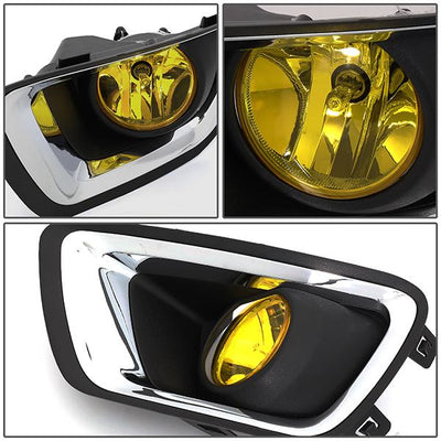 15-19 Chevy Colorado Fog Lights - W/Chrome Trim Bezel+Switch - Amber Lens - Pair - FL-ZTL-288-AM - 4
