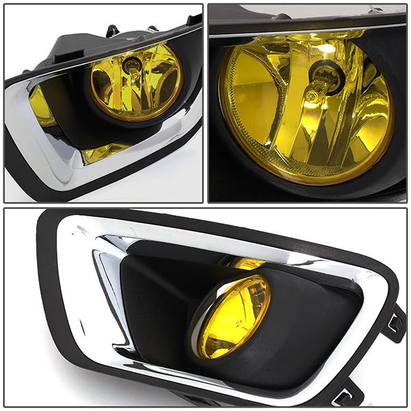 15-19 Chevy Colorado Fog Lights - W/Chrome Trim Bezel+Switch - Amber Lens - Pair - FL-ZTL-288-AM - 4