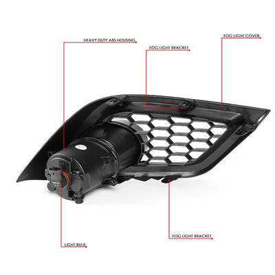 16-18 Scion / Toyota iM Fog Lights - w/Bezel+Switch - Smoked - Pair - FL-ZTL-305-SM - 7