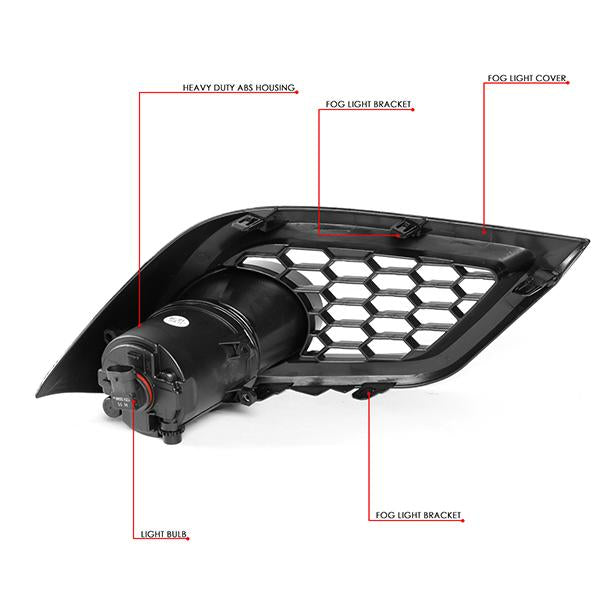 16-18 Scion / Toyota iM Fog Lights - w/Bezel+Switch - Smoked - Pair - FL-ZTL-305-SM - 7