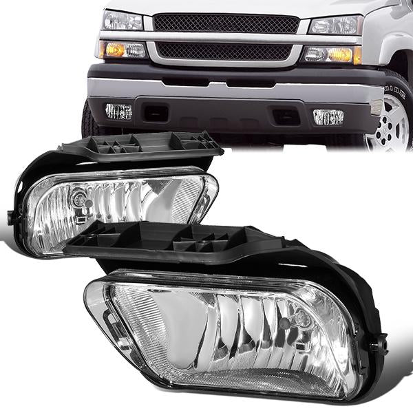 04-07 Chevy Silverado 1500 2500 Driving Front Fog Lights - Clear - Pair - FL-ZTL-306-CH - 1