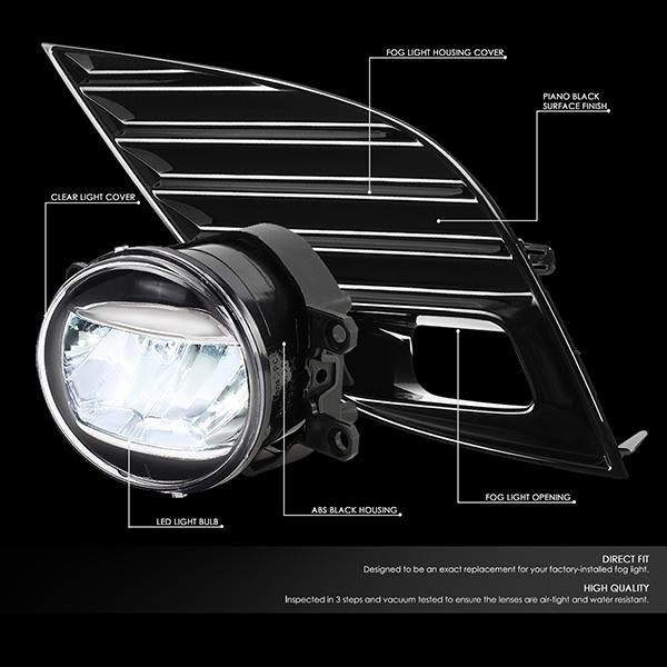 LED Fog Lights w/ Switch + Bezels <br>18-20 Toyota Camry SE/ XSE