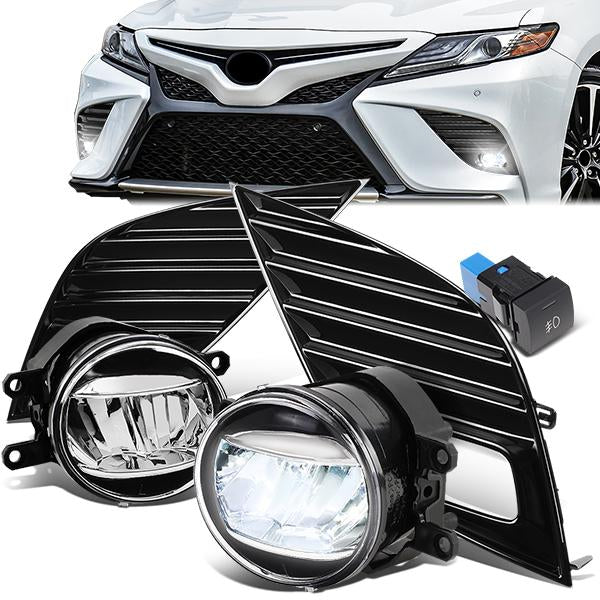 LED Fog Lights w/ Switch + Bezels <br>18-20 Toyota Camry SE/ XSE
