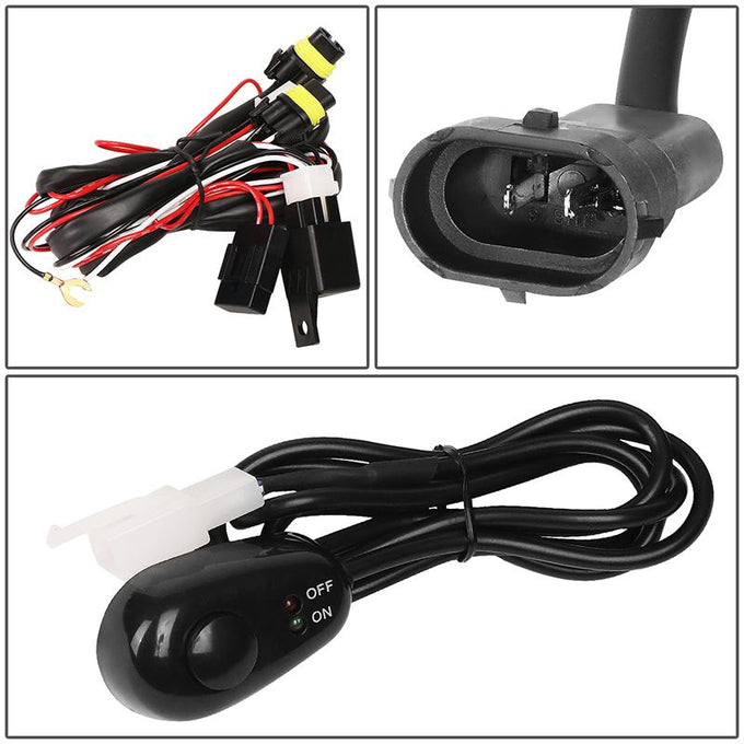 LED Projector Fog Lights w/ Switch + Wiring Harnesses <br>07-14 GMC Sierra 1500 2500HD 3500HD