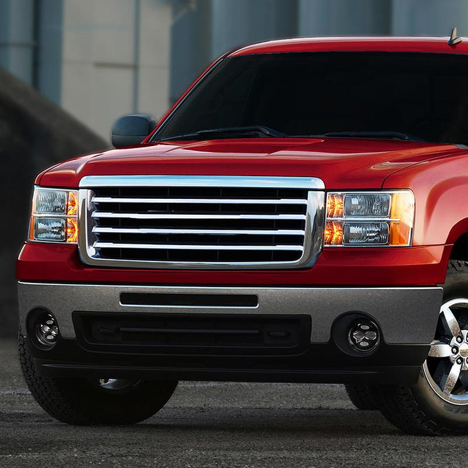 LED Projector Fog Lights w/ Switch + Wiring Harnesses <br>07-14 GMC Sierra 1500 2500HD 3500HD