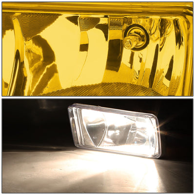 D-Motoring - Fog Lights - W / Switch - Amber Lens - Plug-n-Play - Pair - Cadillac Escalade / Chevrolet Avalanche / Silverado 1500 / 2500HD / 3500HD / GMC Yukon - 2