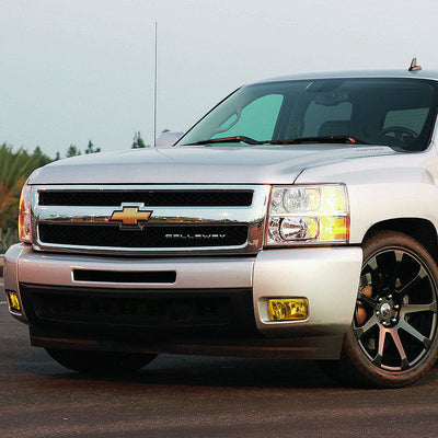D-Motoring - Fog Lights - W / Switch - Amber Lens - Plug-n-Play - Pair - Cadillac Escalade / Chevrolet Avalanche / Silverado 1500 / 2500HD / 3500HD / GMC Yukon - 5