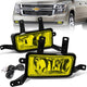 Amber Lens Fog Lights w/ Switch + Wiring Harnesses <br>15-20 Chevy Tahoe Suburban GMC Yukon XL