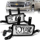 Clear Lens Fog Lights w/ Switch + Wiring Harnesses <br>15-20 Chevy Tahoe Suburban GMC Yukon XL
