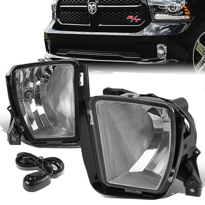 Factory Style Fog Lights w/ Switch + Wiring Harnesses <br>13-18 Ram 1500