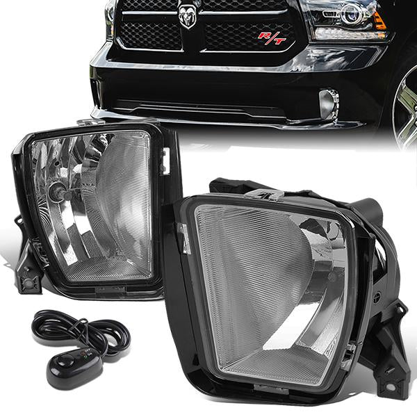 Factory Style Fog Lights w/ Switch + Wiring Harnesses <br>13-18 Ram 1500