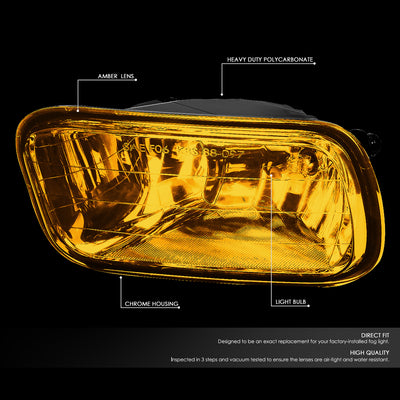 D-Motoring - Fog Lights - W / Switch - Amber Lens - Plug-n-Play - Pair - Dodge Ram 1500 / 2500 / 3500 - 2