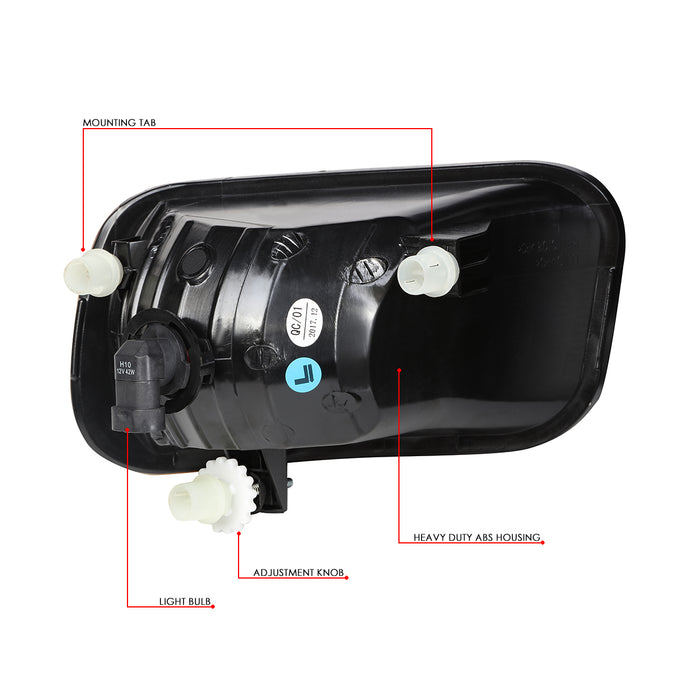 D-Motoring - Fog Lights - W / Switch - Amber Lens - Plug-n-Play - Pair - Dodge Ram 1500 / 2500 / 3500 - 6