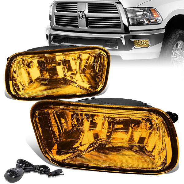 Factory Style Fog Lights w/ Switch + Wiring Harnesses <br>09-10 Dodge Ram 1500-3500