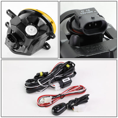 D-Motoring - Fog Lights - W / Switch - Amber Lens - Plug-n-Play - Pair - Toyota Corolla / Highlander / Tacoma / Tundra / Lexus RX350 / RX450h - 4