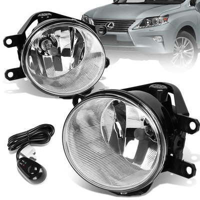 Clear Lens Fog Lights w/ Switch + Wiring Harnesses <br>14-16 Toyota Corolla Highlander