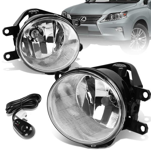 Clear Lens Fog Lights w/ Switch + Wiring Harnesses <br>14-16 Toyota Corolla Highlander