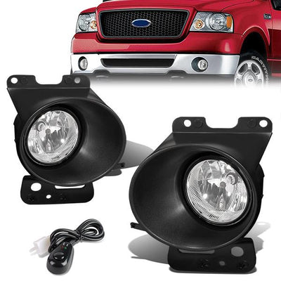 Smoked Lens Fog Lights w/ Switch + Wiring Harnesses <br>06-08 Ford F150 Lincoln Mark LT