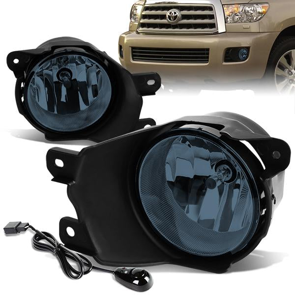 Smoked Lens Fog Lights w/ Switch + Wiring Harnesses <br>08-16 Toyota Sequoia