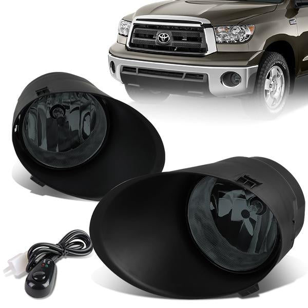 Smoked Lens Fog Lights w/ Switch + Wiring Harnesses <br>07-13 Toyota Tundra Sequioa