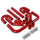 D-Motoring - Intercooler Piping Kit - 2.25 in. Piping - W/ Coupler - Aluminum - 8PC - Universal - 3