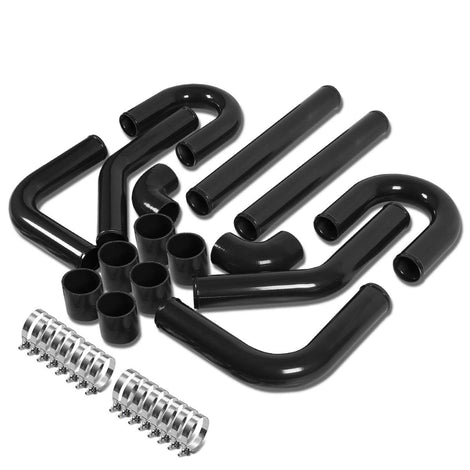 D-Motoring - Intercooler Piping Kit - 2.5 in. Piping - W/ Coupler - Aluminum - 8PC - Universal - 1