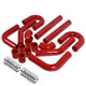 D-Motoring - Intercooler Piping Kit - 2.5 in. Piping - W/ Coupler - Aluminum - 8PC - Universal - 7