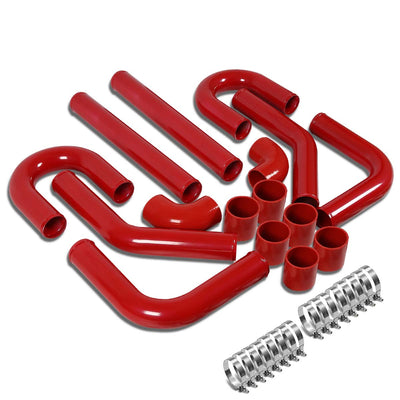 D-Motoring - Intercooler Piping Kit - 2.75 in. Piping - W/ Coupler - Aluminum - 8PC - Universal - 3