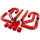 D-Motoring - Intercooler Piping Kit - 3 in. Piping - W/ Silicone Hose+ T-Clamp - Aluminum - 8PC - Universal - 2