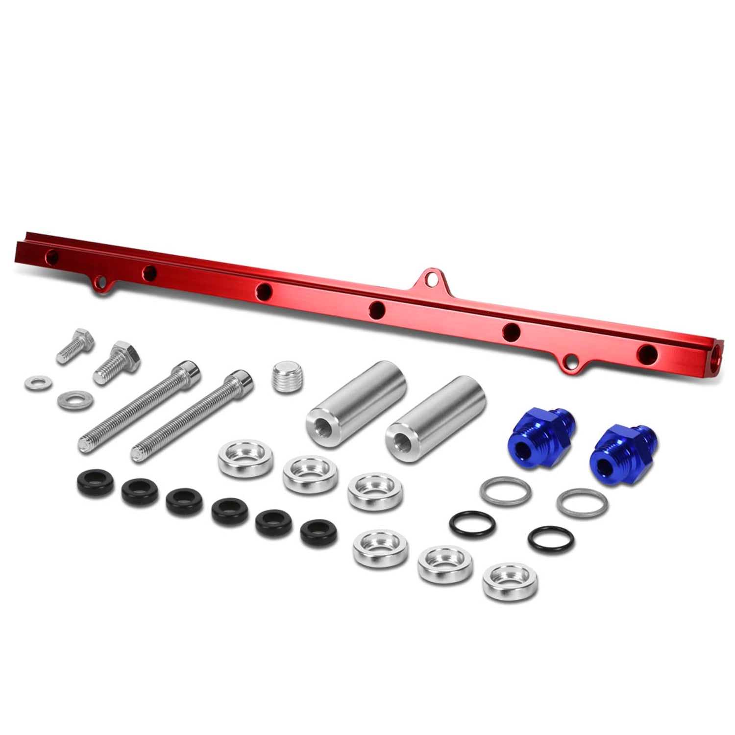 D-Motoring - Fuel Rail Kit - Fits 10.5mm-11mm Top Feed Injectors - Aluminum - 93-98 Toyota Supra - 1