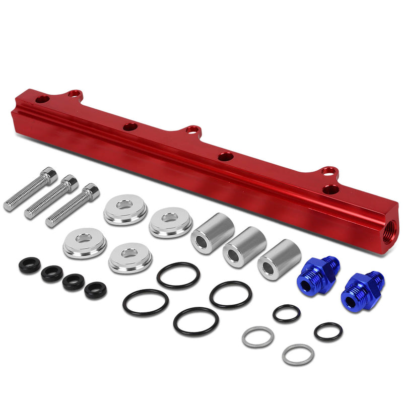 D-Motoring - Fuel Rail Kit - Fits 10.5mm-11mm Top Feed Injectors - Aluminum - Honda / Acura - 1