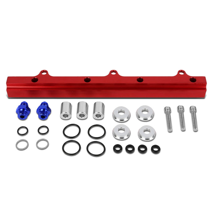 D-Motoring - Fuel Rail Kit - Fits 10.5mm-11mm Top Feed Injectors - Aluminum - Honda / Acura - 4
