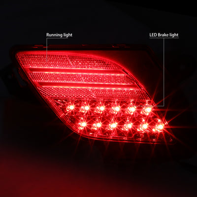 D-Motoring - Bumper Lights - LED - Red Lens - Plug-n-Play - Pair - 13-16 Mazda CX5 - 2