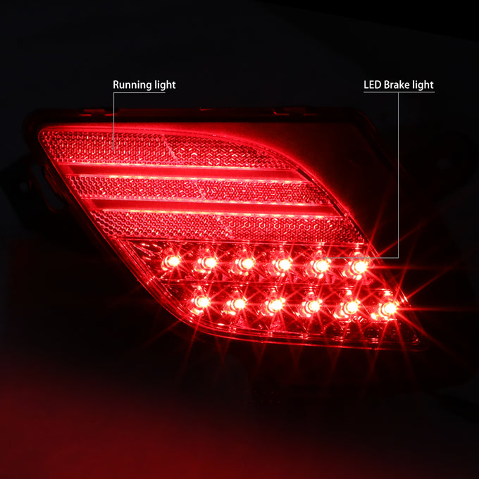 D-Motoring - Bumper Lights - LED - Red Lens - Plug-n-Play - Pair - 13-16 Mazda CX5 - 2