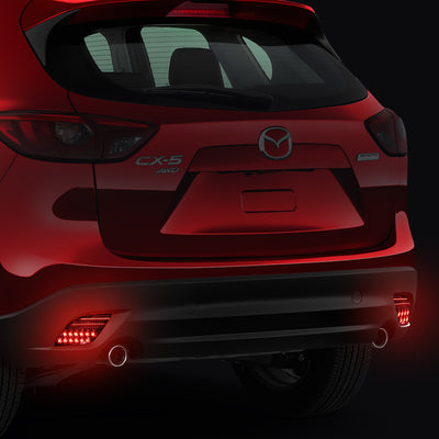 D-Motoring - Bumper Lights - LED - Smoked Lens - Plug-n-Play - Pair - 13-16 Mazda CX5 - 5