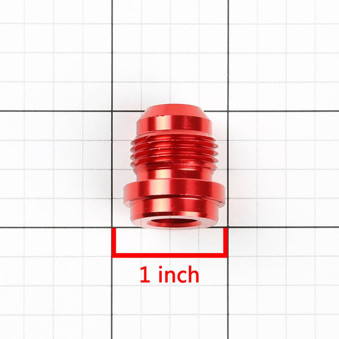 AN4 Thread Weld-On Male Fitting Bung Adapter - Aluminum
