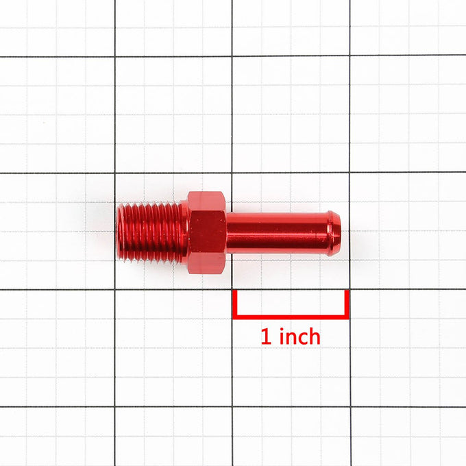 1/2 in. NPT MALE Straight to 5/8 in. Nipple Hose Barb Fitting Adapter - Aluminum