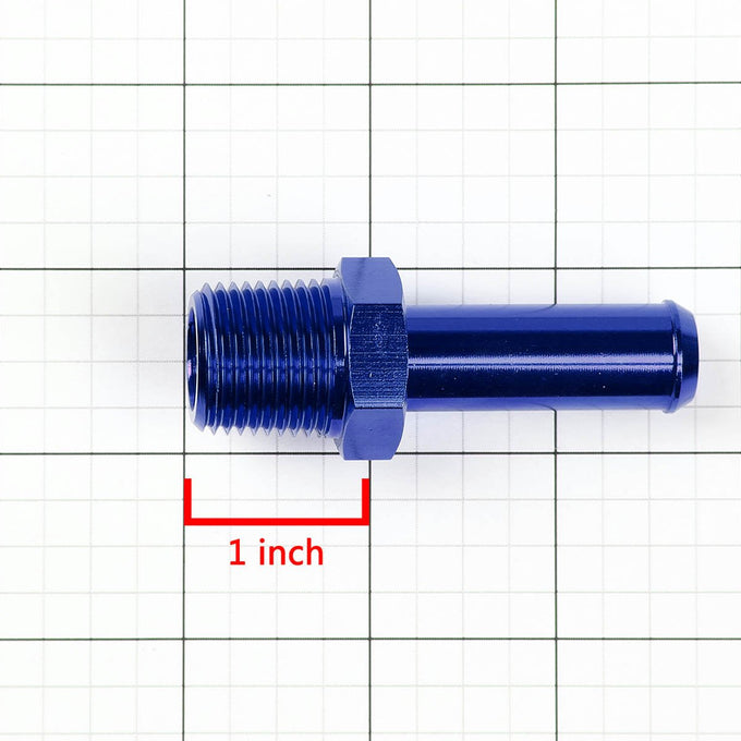 1/2 in. NPT MALE Straight to 5/8 in. Nipple Hose Barb Fitting Adapter - Aluminum