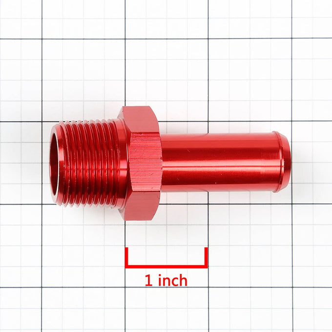 1/2 in. NPT MALE Straight to 5/8 in. Nipple Hose Barb Fitting Adapter - Aluminum