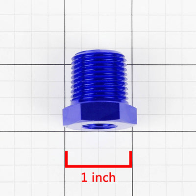 1/8 in. NPT Female to 1/2 in. NPT Male Reducer Fitting Adapter - Aluminum