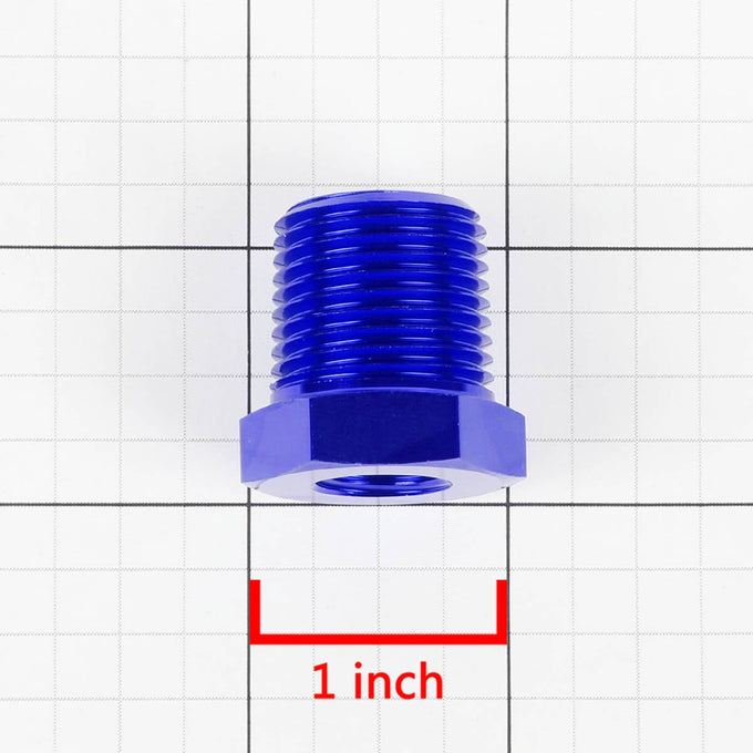 1/8 in. NPT Female to 1/2 in. NPT Male Reducer Fitting Adapter - Aluminum