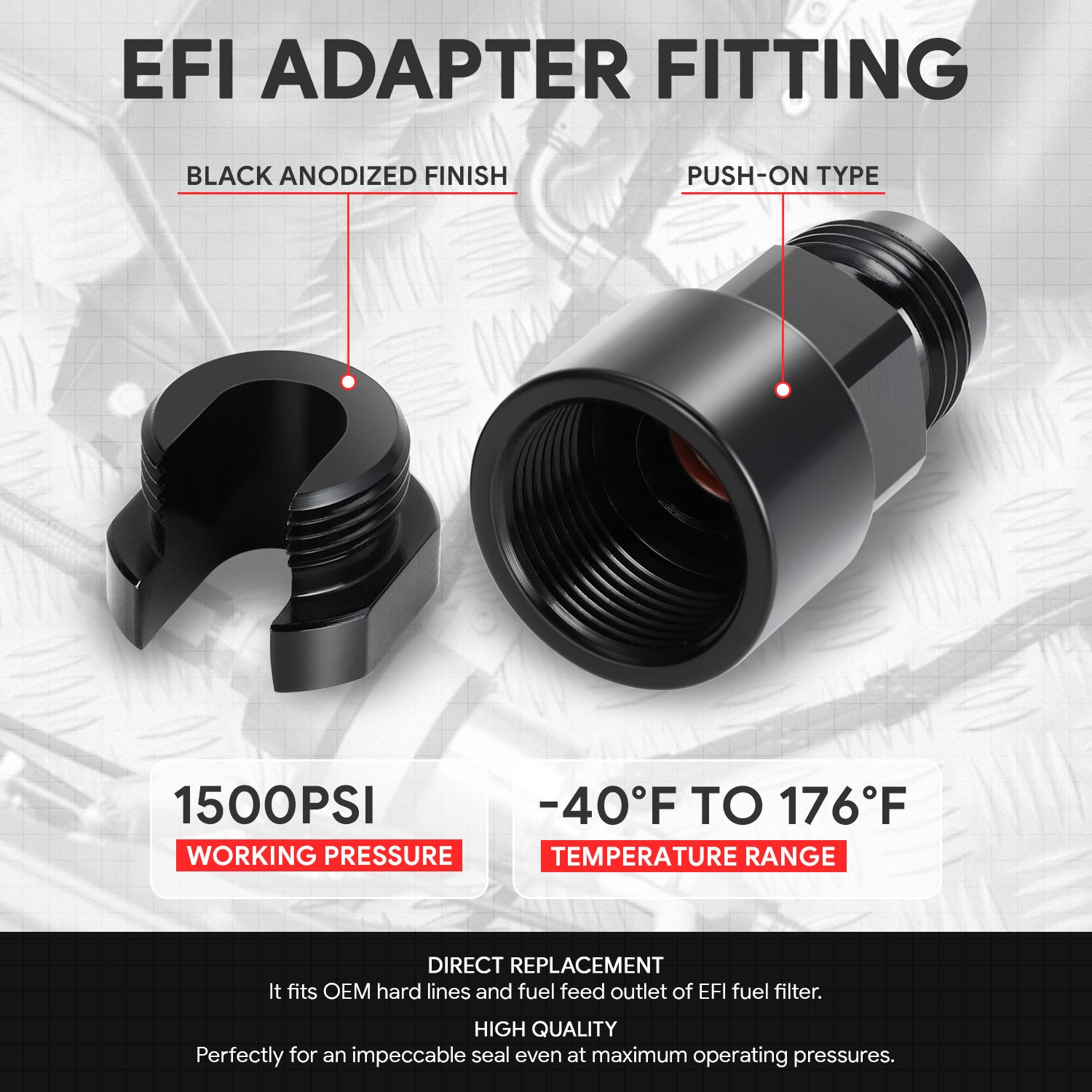 Fuel Line EFI Adapter Fitting 6AN Male to 5/16 In. Female – CA