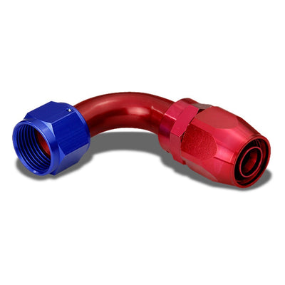 AN4 90 Degree Swivel Oil Line Hose End Male Fitting Adapter - Aluminum