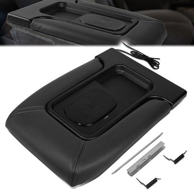 VANJING Compatible With Center Console Lid Armrest Kit Cover With Latch Chevy