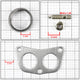 D-Motoring - Gasket Kit -1.65 Downpipe Gasket & 2 Donut Gasket - For 4-2-1 Header - Aluminum - 6