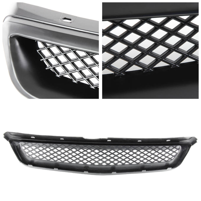 D-Motoring - Bumper Grille - ABS - Black - 99-00 Civic - 2