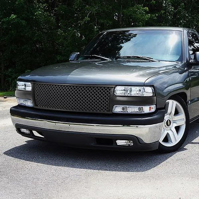 00-06 Suburban Tahoe Silverado Bumper Grille - Front Upper - Matte - GRF-001-T1-MBK - 6
