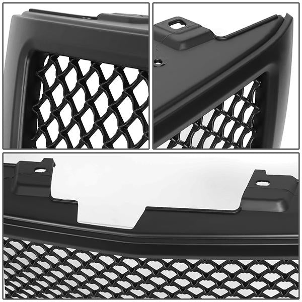 07-13 Silverado Suburban Sierra Bumper Grille - Front Upper - Matte - GRF-002-T1-MBK - 4