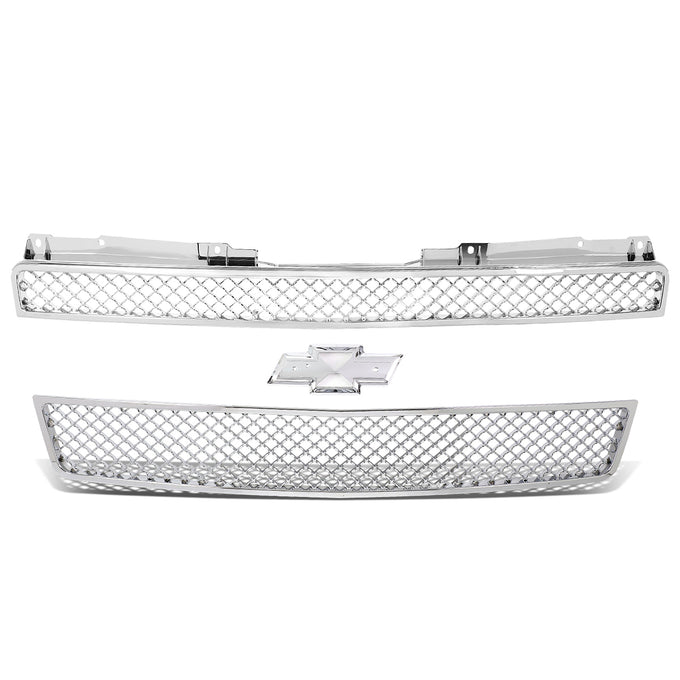 D-Motoring - Bumper Grille - Diamond Mesh Style - Chrome - Chevrolet Tahoe / Avalanche / Suburban / 1500 / 2500 - 1